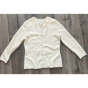 Ann Taylor LOFT Women's XS Ivory Cardigan‎ wool Sweater